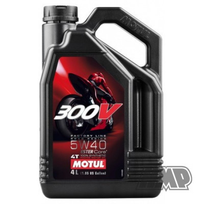 Óleo 300V FACTORY LINE ROAD RACING 4T 5W40 100% sintético 4L - MOTUL
