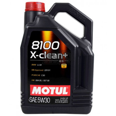 Óleo 8100 5W30 X-CLEAN+ 100% sintético 5L - MOTUL