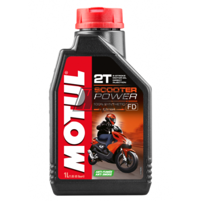 Óleo SCOOTER POWER 2T 100% sintético 1L - MOTUL