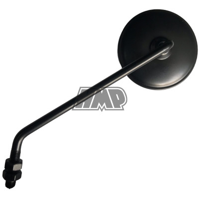 Espelho retrovisor redondo pequeno 75 mm preto esquerdo