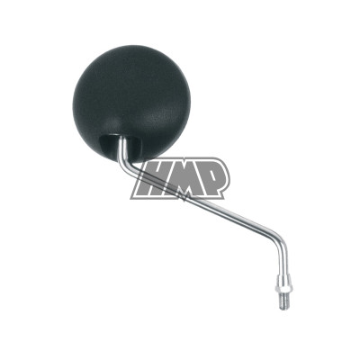 Espelho retrovisor YAMAHA DT 50 LC / LCD / LCDE / DT 80 / DT 125 R / DTR / RE / DTX / YTM 200 / XG 250 TRICKER / redondo 106 mm preto direito