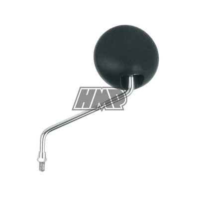 Espelho retrovisor YAMAHA DT 50 LC / LCD / LCDE / DT 80 / DT 125 R / DTR / RE / DTX / YTM 200 / XG 250 TRICKER / redondo 106 mm preto esquerdo