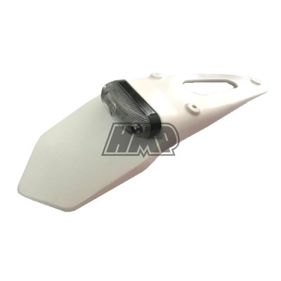 Suporte chapa matrícula c/ farolim 5 LED branco / branco - HP