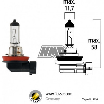 Lâmpada H11 12V 55W - FLÖSSER