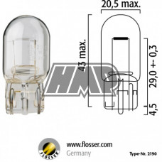 Lâmpada T20 12V 21W - FLÖSSER
