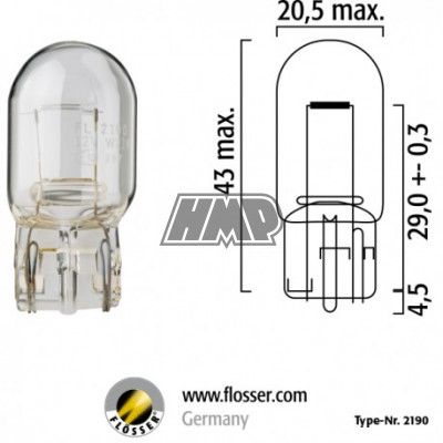 Lâmpada T20 12V 21W - FLÖSSER