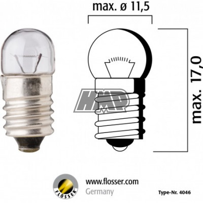 Lâmpada EP10/13 24V 3W - FLÖSSER