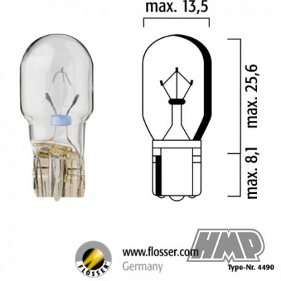 Lâmpada T13 12V 10W - FLÖSSER