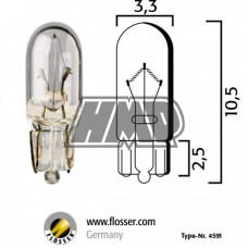 Lâmpada W2X 12V 3W 4.6D T6.5 - FLÖSSER
