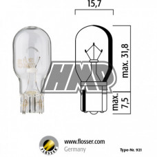 Lâmpada T15 12V 16W - FLÖSSER