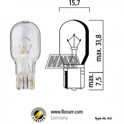 Lâmpada T15 12V 16W - FLÖSSER