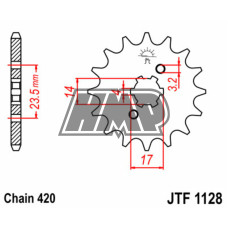 Pinhão APRILIA 50 RS / RX / SX / DERBI 50 GPR / SENDA / EURO 2 / EURO 3 / GILERA 50 RCR / SMT / 420 - z11 - JT