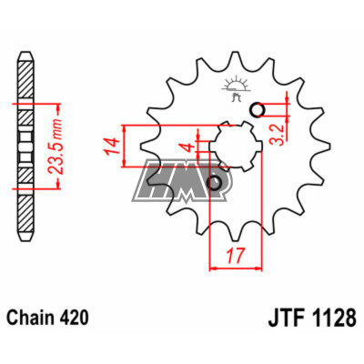 Pinhão APRILIA 50 RS / RX / SX / DERBI 50 GPR / SENDA / EURO 2 / EURO 3 / GILERA 50 RCR / SMT / 420 - z11 - JT