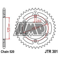 Cremalheira HONDA XR 650 L / CRF 250 / XR 600 R / XR 650 R  / 520 - z48 - JT