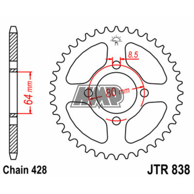 Cremalheira SYM	XS 125K / YAMAHA CRYPTON 105 / CRYPTON 135 X / YBR 125 - z45 - JT