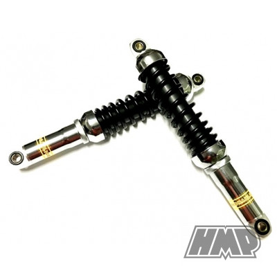 Amortecedores universais mola preta FAMEL ZUNDAPP XF 17 / XF 21 / Z2 / Z3 ( par ) 330 mm / tipo origem